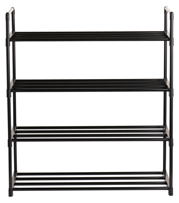 Skohylla Svart 4 Hyllpan 65 X 74 Cm