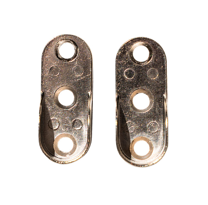 Fäste T/garderobstång Krom 2-pack