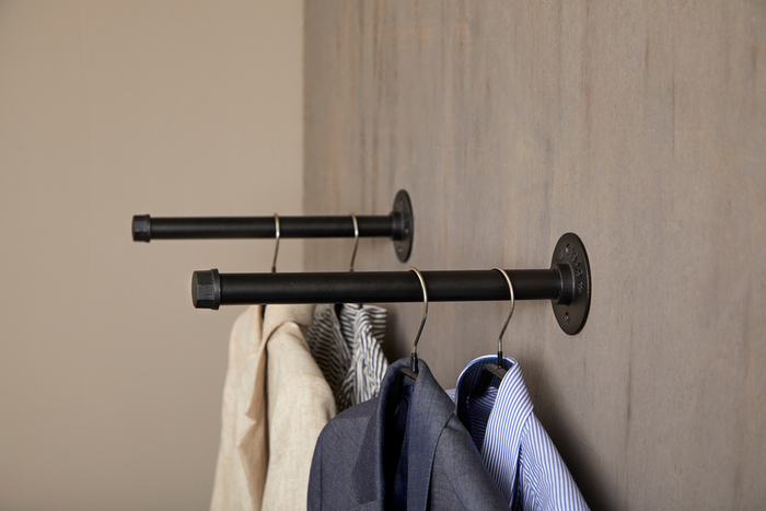 Hyllkonsol Svart 85 X 305 Mm 2-pack Pipe System