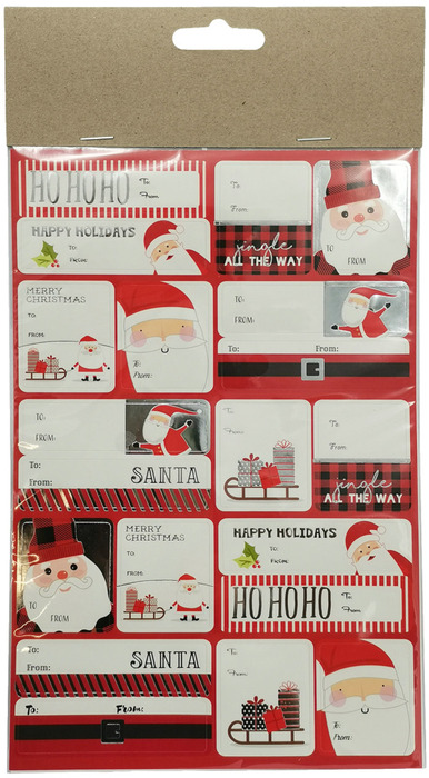 Julklappsetiketter 40-pack