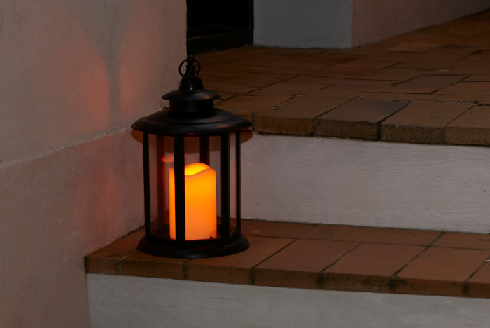 Ljuslykta 1 LED-blockljus Ø19,5 x 30,8 cm Stemning