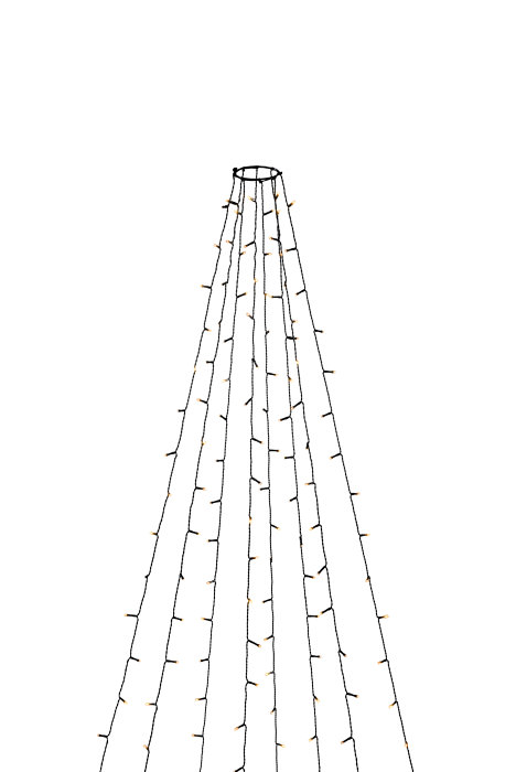 Julgransbelysning Svart/Amber 240 LED Konstsmide