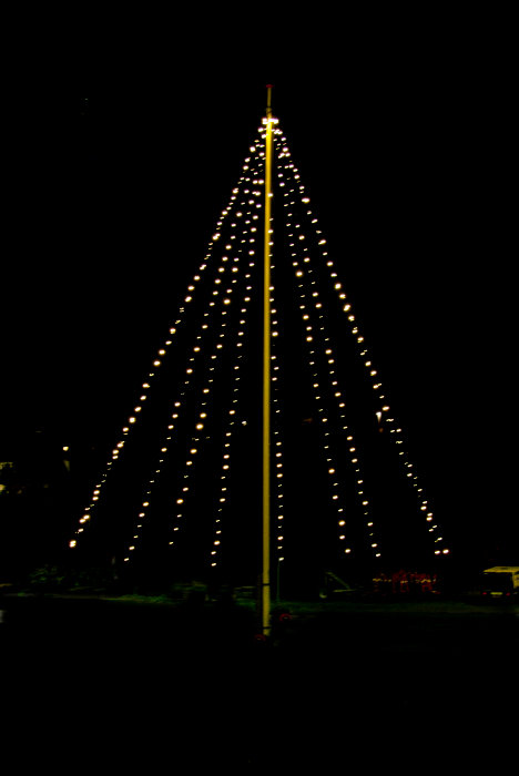 Ljusslinga Flaggstång 400 LED Stemning