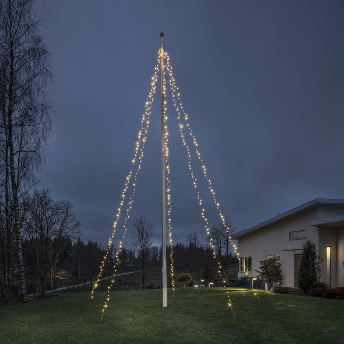 Ljusslinga Flaggstång 500 LED Konstsmide