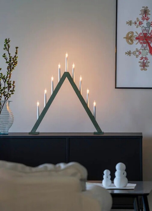 Adventsljusstake 9-armad Grönbets Konstsmide