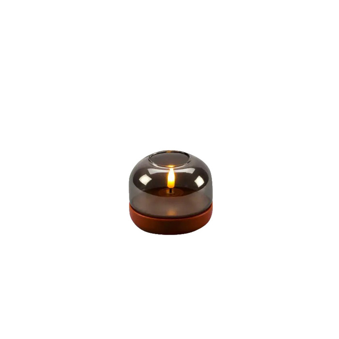 LED-ljus m/glasdekor Terracotta Konstsmide