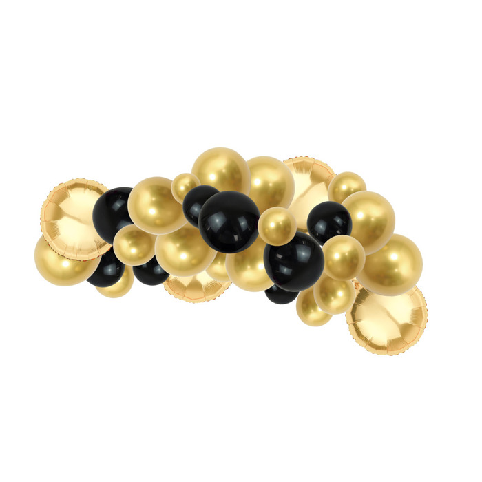 Ballongbåge Guld/Svart 36 St