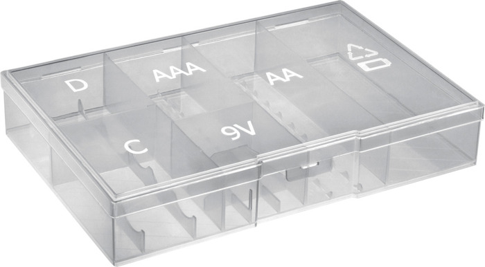 Batterilåda 6 Fack Plast1