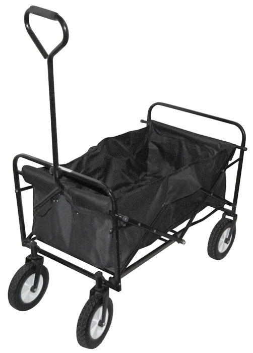 Vagn Hopfällbar Svart