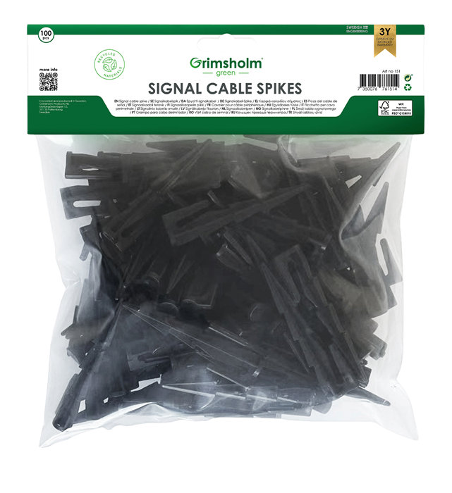 Signalkabelspik Plast 100-pack