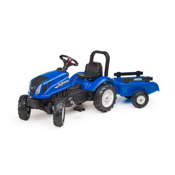 Traktor New Holland M/släp Blå Falk