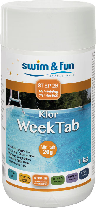 Klor Veckotablett 1 Kg/20 G Swim & Fun