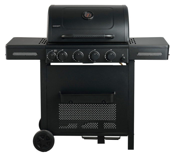 Gasolgrill 4 Brännare + 1 Bakre Brännare 16,9 KW Grillexpert