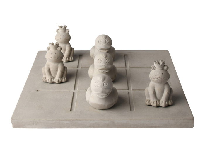 Dekoration/spel 'Tre I Rad' Cement 25 X 25 Cm