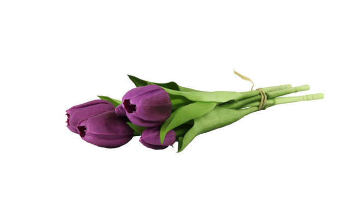 Konstblomma Tulpan Lila 5-pack