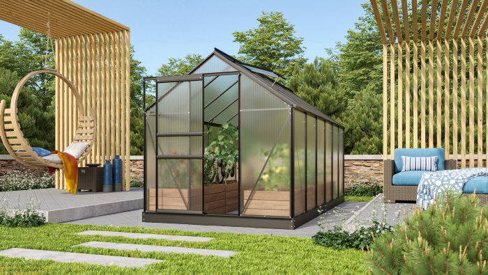 Växthus Venus 7500 Svart Poly 7,5 m² Vitavia