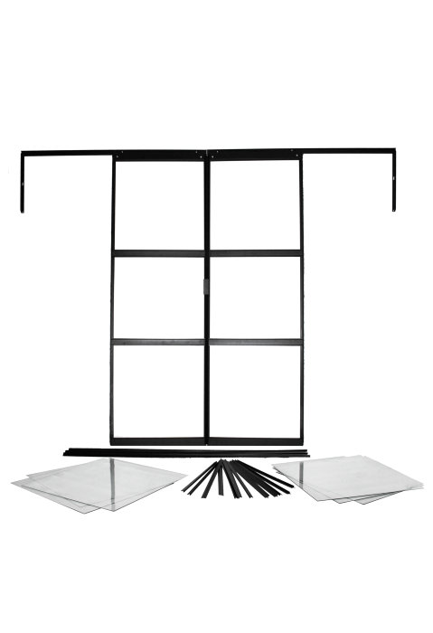 Dubbeldörrar Växthus Sirius 13000 Svart 1260 x 1970 mm Vitavia