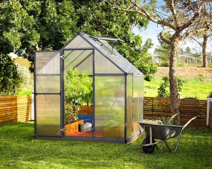 Växthus Mythos 3,4 M² Mörkgrå Canopia By Palram