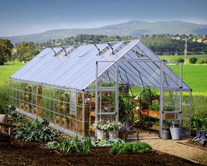 Växthus Balance 28,7 M² Silver Canopia By Palram