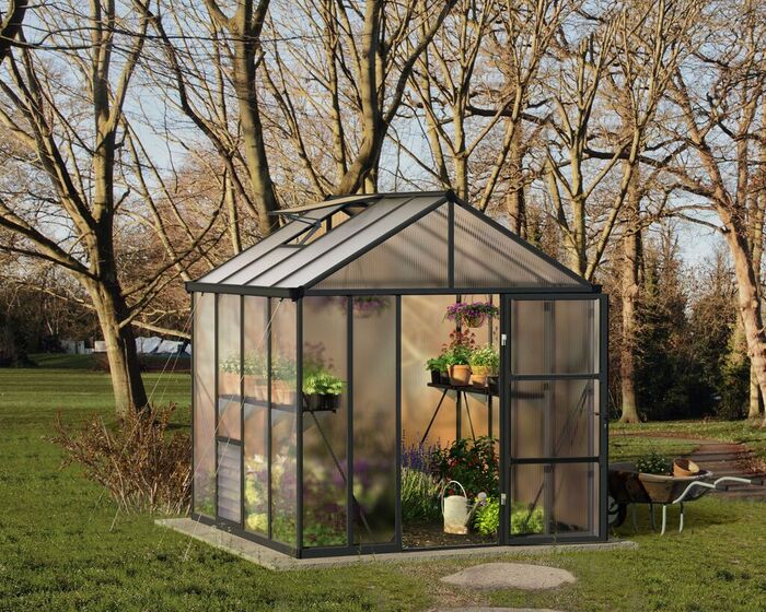 Växthus Glory Premium 6,2 M² Mörkgrå Canopia By Palram