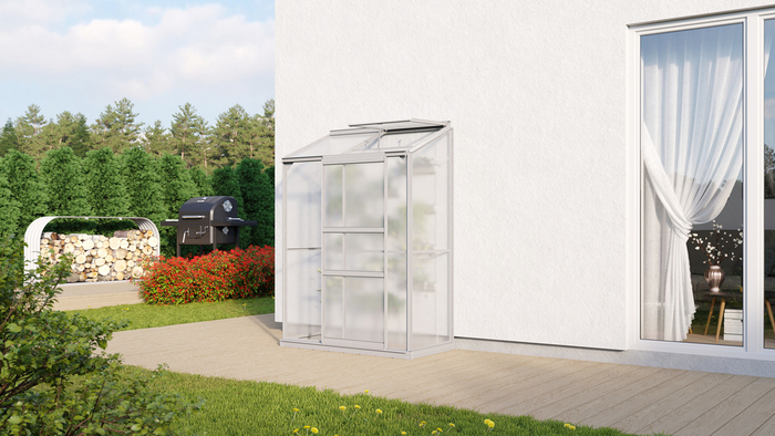 Växthus Ida 900 Alu Poly Sockel 0,9 m² Vitavia
