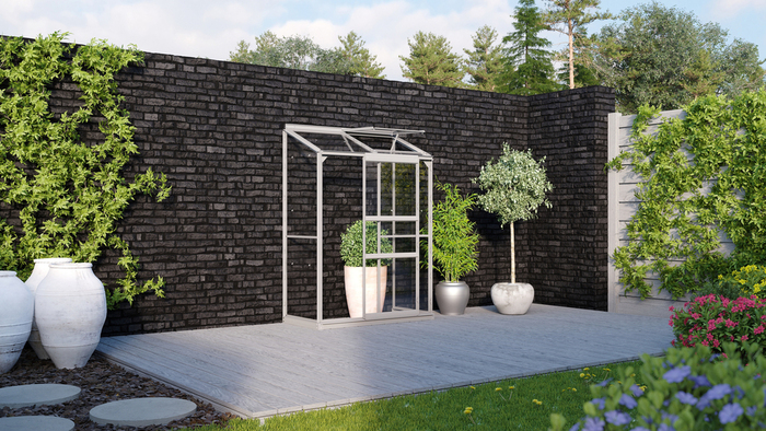 Växthus Ida 900 Alu Glas Sockel 0,9 m² Vitavia