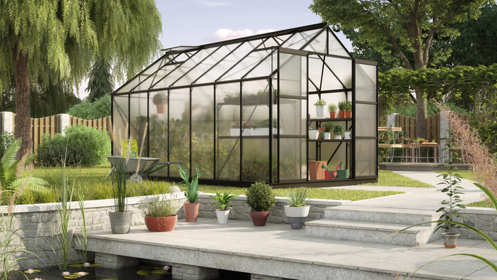 Växthus Uranus 11500 Svart Poly 11,5 m² Vitavia