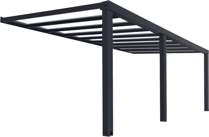 Terrasstak Stockholm 3,4 x 6,6 m Antracit Canopia by Palram
