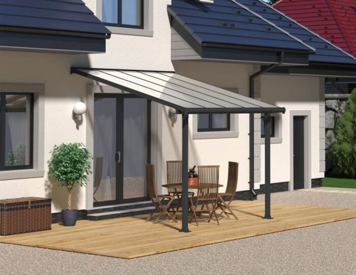 Terrasstak Olympia 9 M² Antracit Canopia By Palram