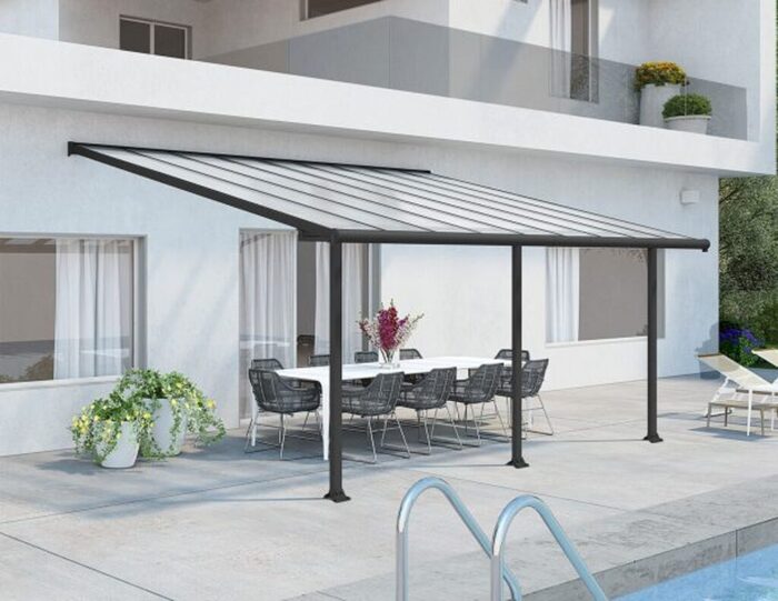 Terrasstak Olympia 16,1 m² Antracit Canopia by Palram