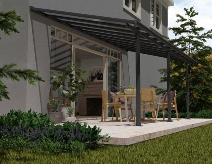 Terrasstak Olympia 18,2 M² Antracit Canopia By Palram