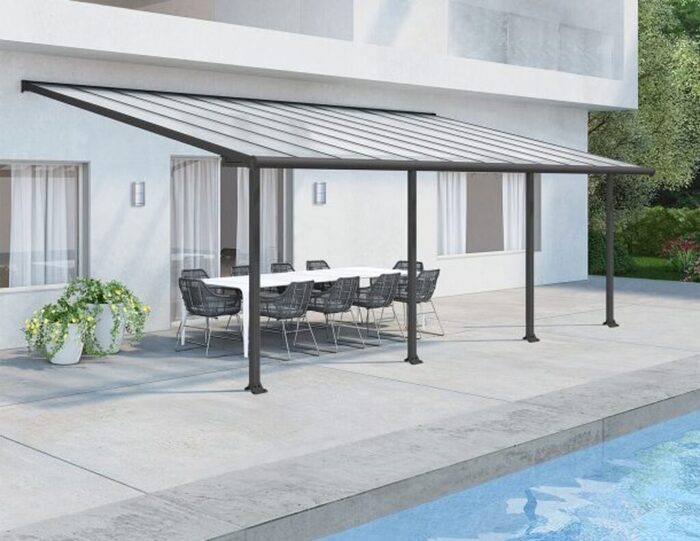 Terrasstak Olympia 21,7 M² Antracit Canopia By Palram