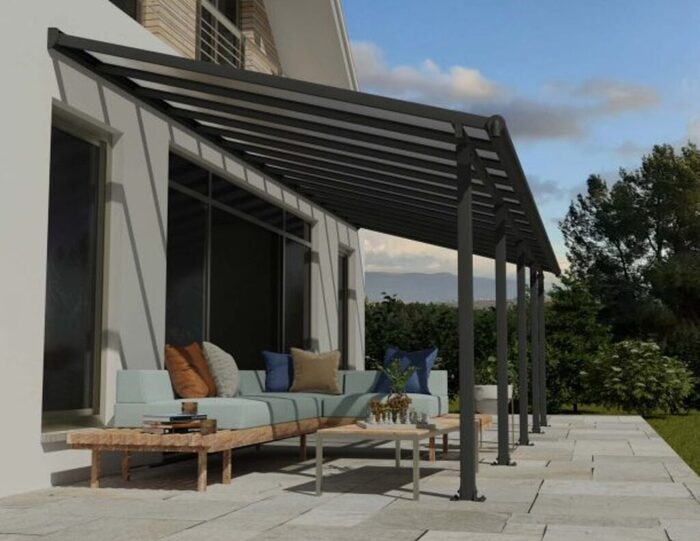 Terrasstak Olympia 25,3 M² Antracit Canopia By Palram