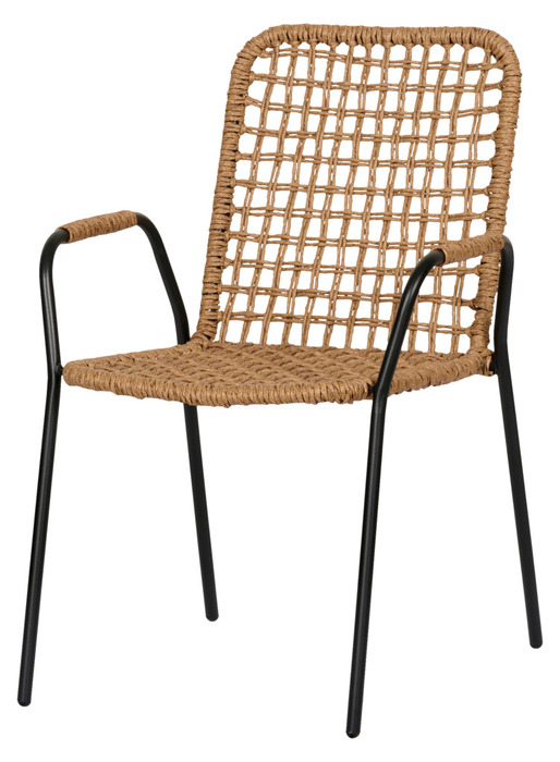 Trädgårdsstol Madison Svart/Natur Sunlife