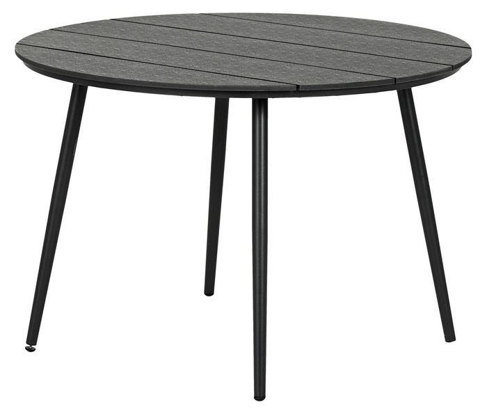 Trädgårdsbord Madrid Svart Ø110 Cm Sunlife