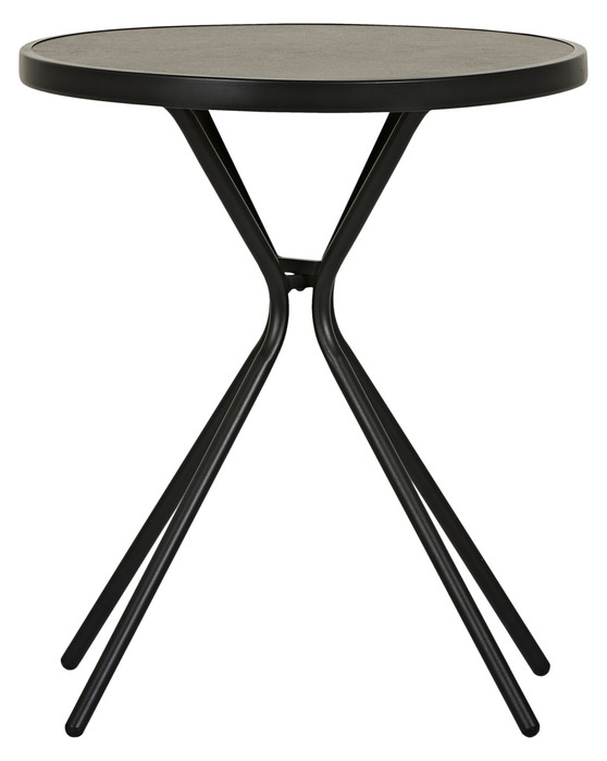 Cafébord Monaco Svart/Grå Ø60 Cm Sunlife