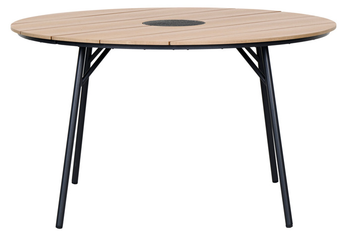 Trädgårdsbord Montana Teak-look Ø130 Cm Sunlife