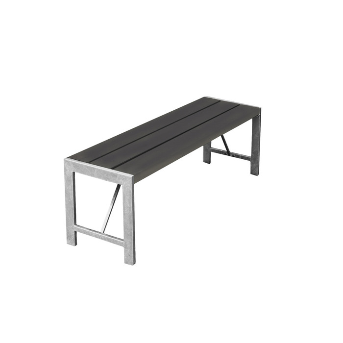 Bänk Nonwood/Stål Antracit 123 Cm Hortus