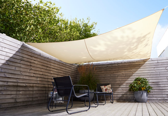 Solsegel Genova Fyrkant Beige 3,6 X 3,6 M Sunlife