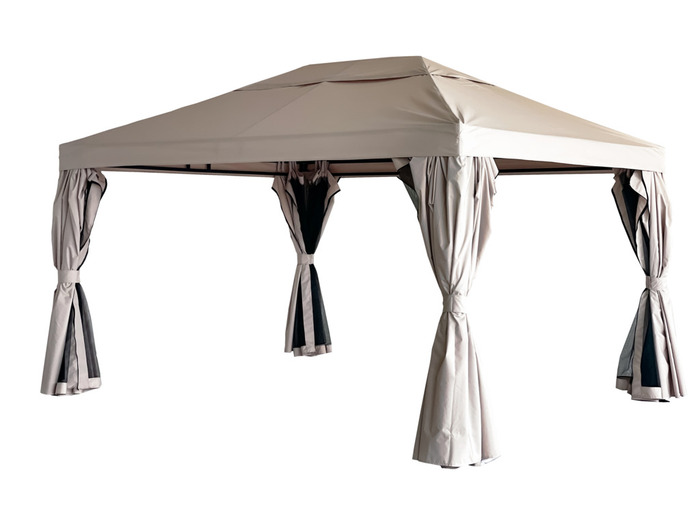 Lyxpaviljong Beige/Svart 3 X 4 M