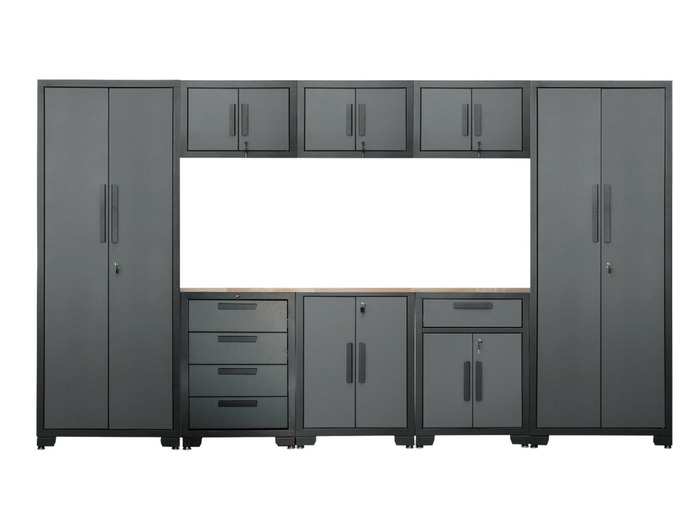 Garageinredning Stål 9 Delar 330 X 192,5 X 47,2 Cm