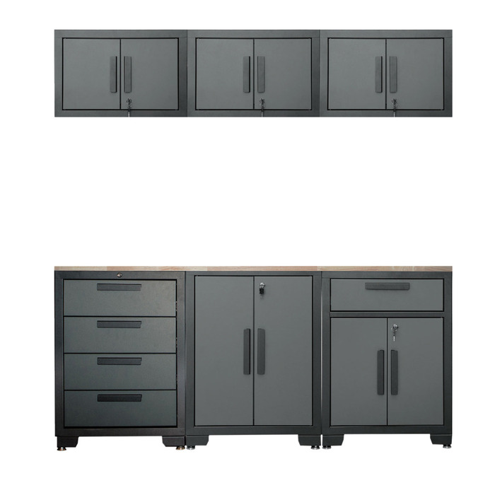 Garageinredning Stål 7 Delar 180 X 192,5 X 42,7 Cm