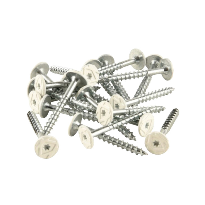 Skruv t/träbetong 5 x 64 mm Vit 100-pack Fibrotech