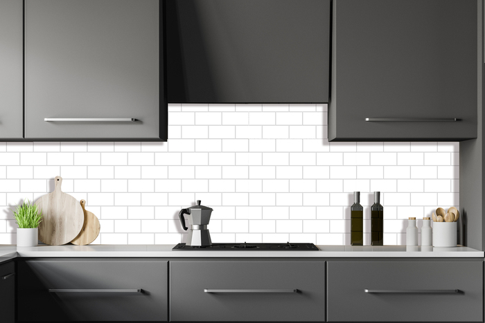Stänkskydd Tegel Vit 600 x 600 mm Kitchenline