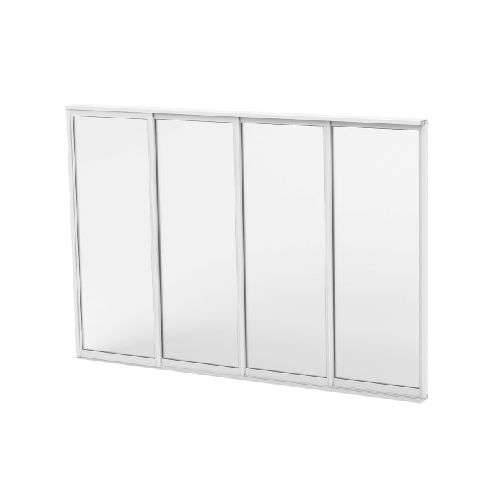 Skjutdörr 4-delad Isolerglas - 4125 X 1990 Mm