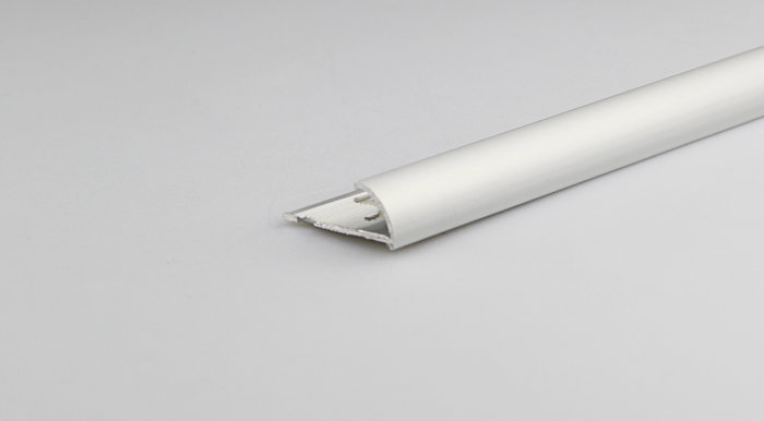 Avslutningsprofil PVC Alu-look 8 mm x 1 m