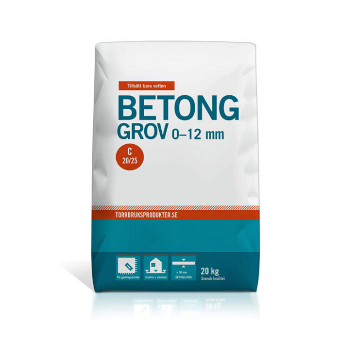 Grovbetong C 20/25 - 20 Kg Combimix