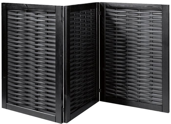 Skärmvägg Polyrotting Svart