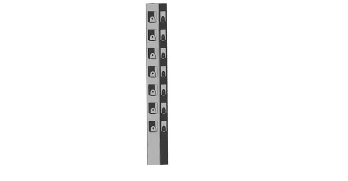 Hörnstolpe Harstena Galvad 715 mm Steel Design