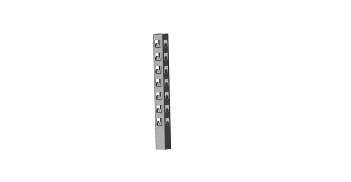 T-stolpe Harstena Galvad 715 Mm Steel Design
